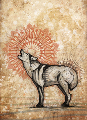 Wolf Totem - Digital Wallpaper