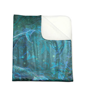 Forest Whales Dreaming - Sherpa Blanket