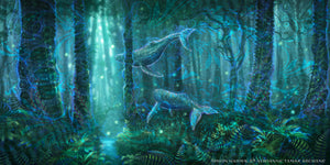 Forest Whales Dreaming - Canvas Prints