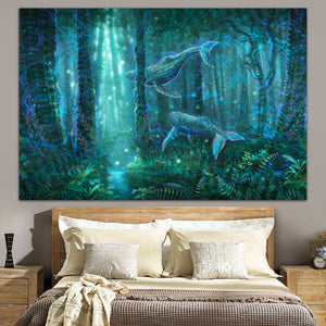 Forest Whales Dreaming Tapestry