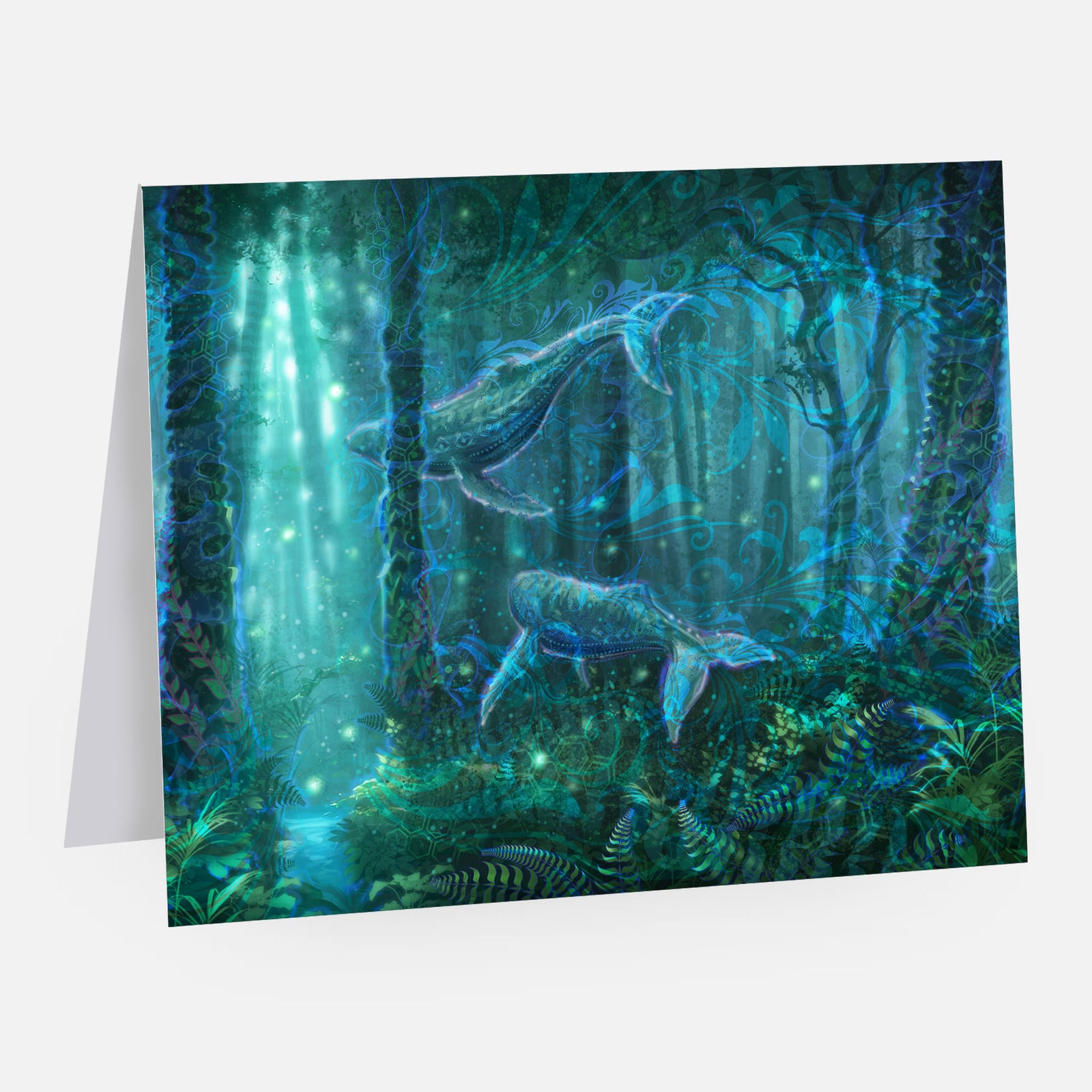 Forest Whales - Note Card
