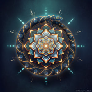 Ouroboros Lotus - Canvas Prints