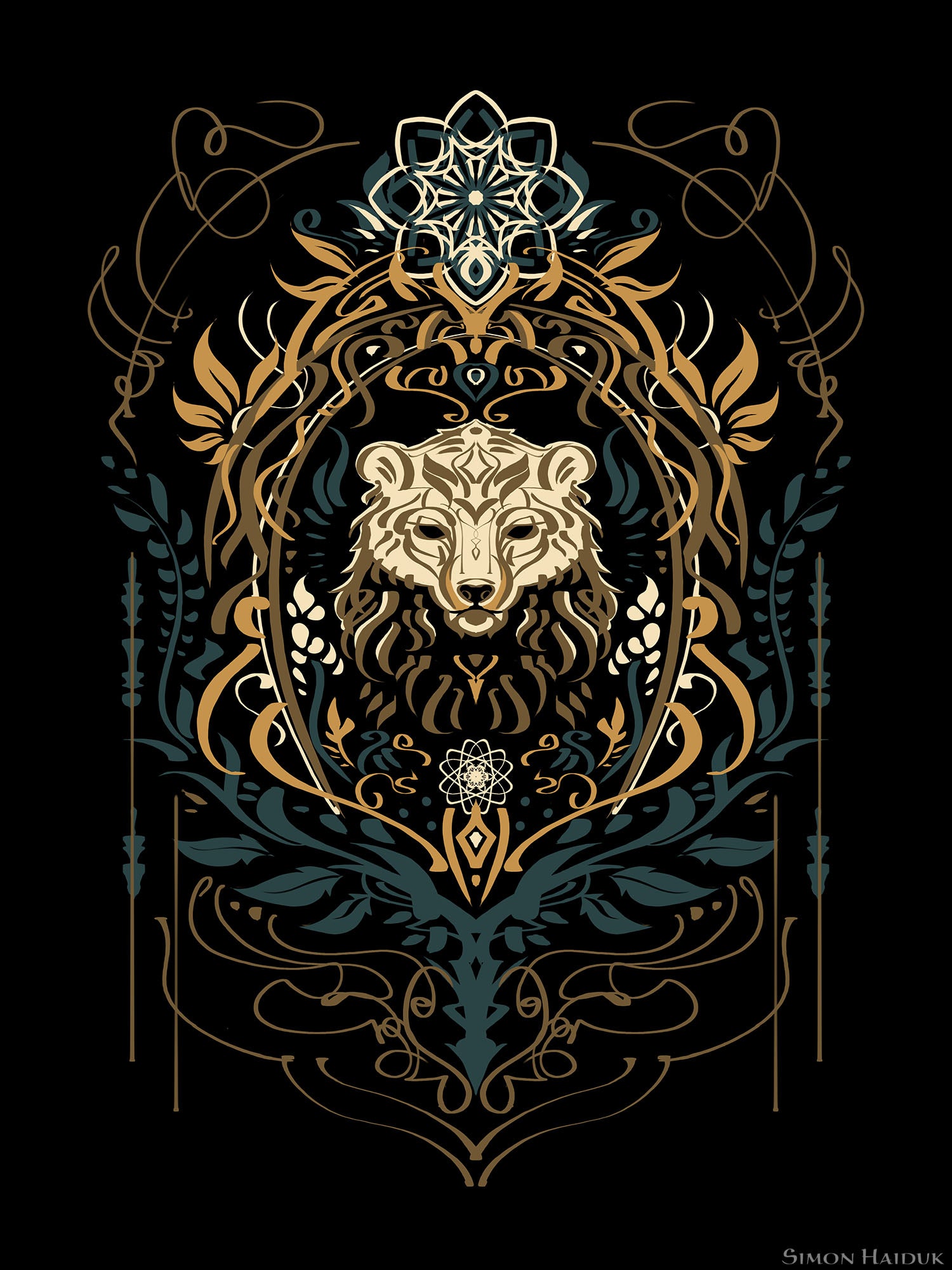 Spirit Bear Sigil - Canvas Print