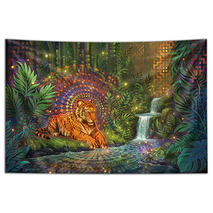 Tiger Glowm Tapestry