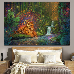 Tiger Glowm Tapestry