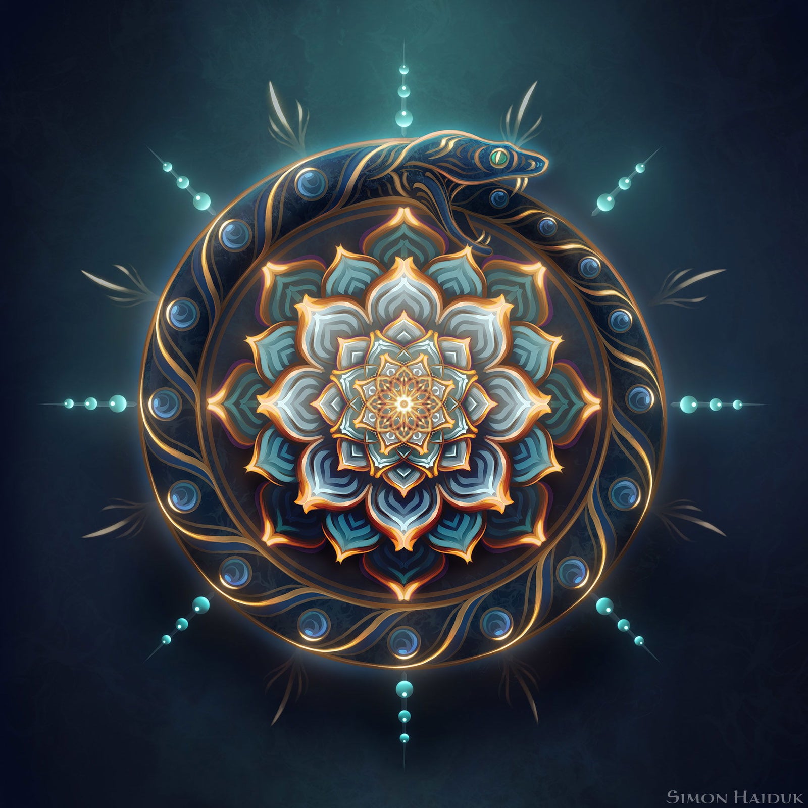 Ouroboros Lotus - Paper Prints
