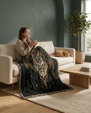 Owl Sigil - Woven Blanket