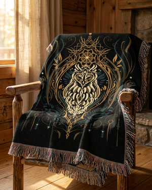 Owl Sigil - Woven Blanket