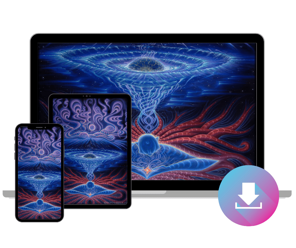 Bridging Worlds - Digital Wallpaper