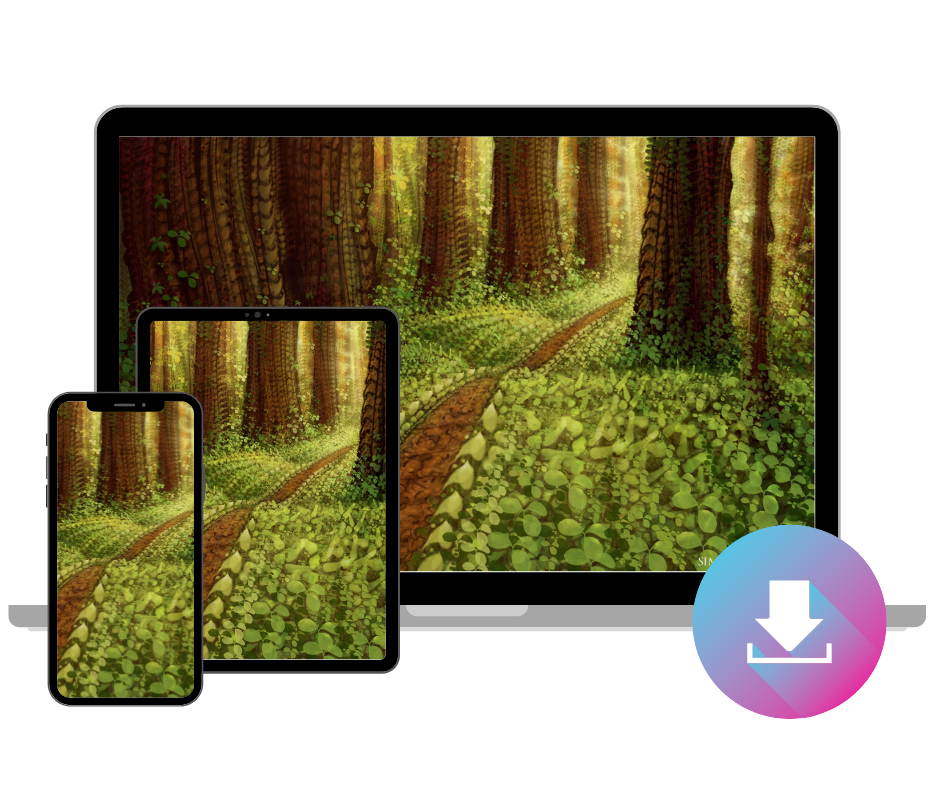 Clover Grove - Digital Wallpaper