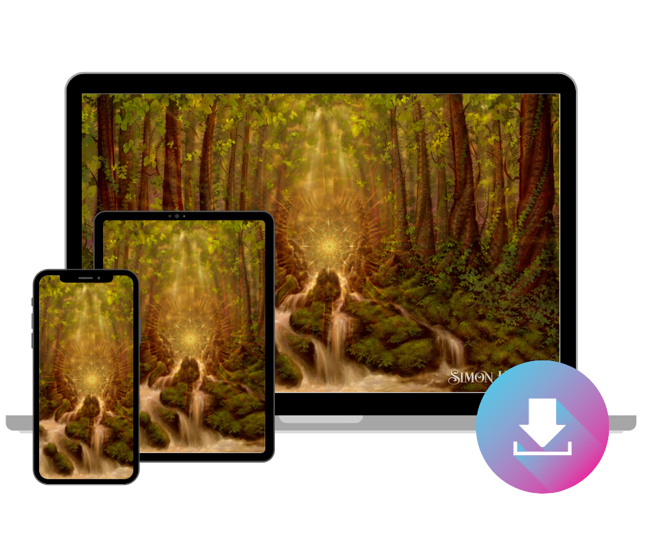 Divine Encounter - Digital Wallpaper