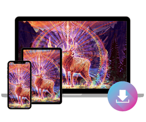 Elk Song - Digital Wallpaper