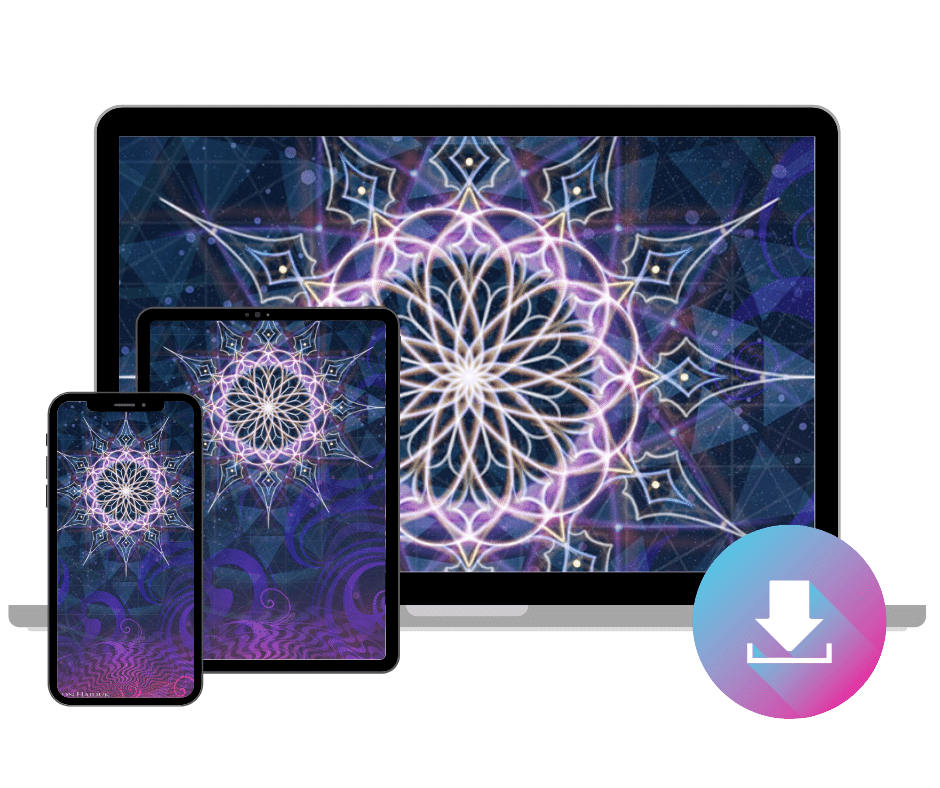 Mycelia Moon - Digital Wallpaper