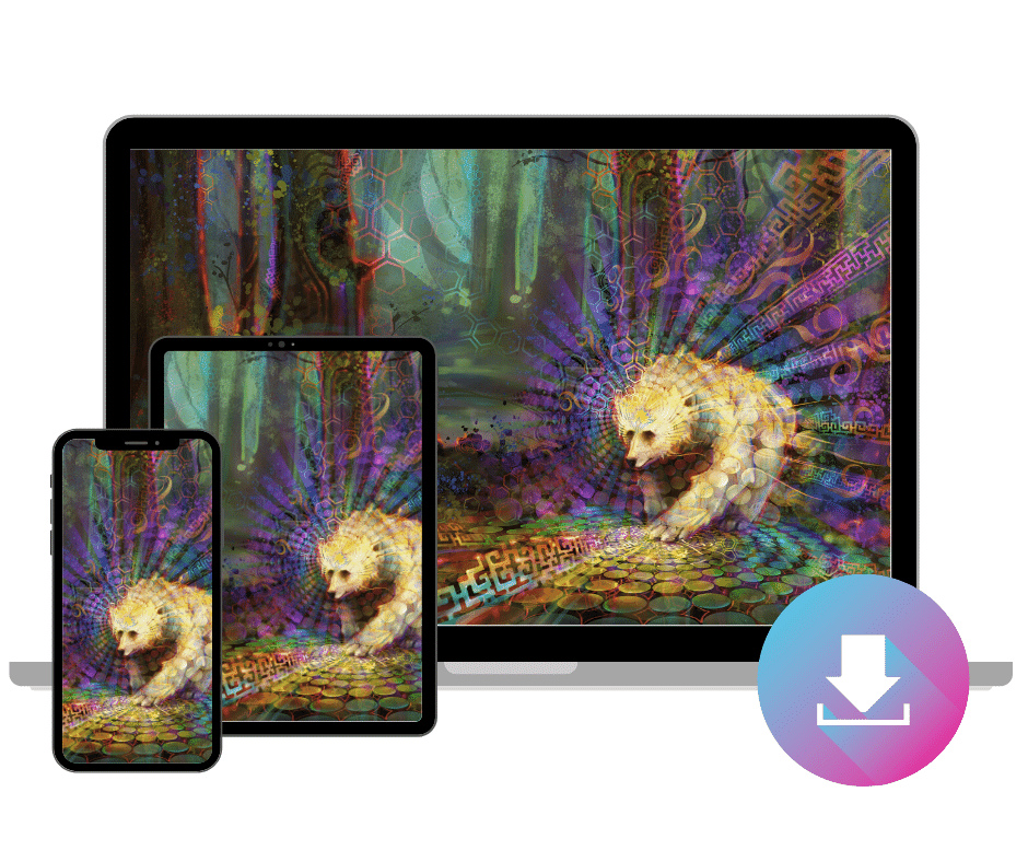 Spirit Bear - Digital Wallpaper